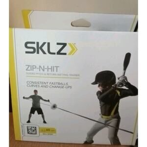 SKLZ, Zip-N- Hit Guided Pitch and Return Batting Trainer Baseball Up to 65 MPH